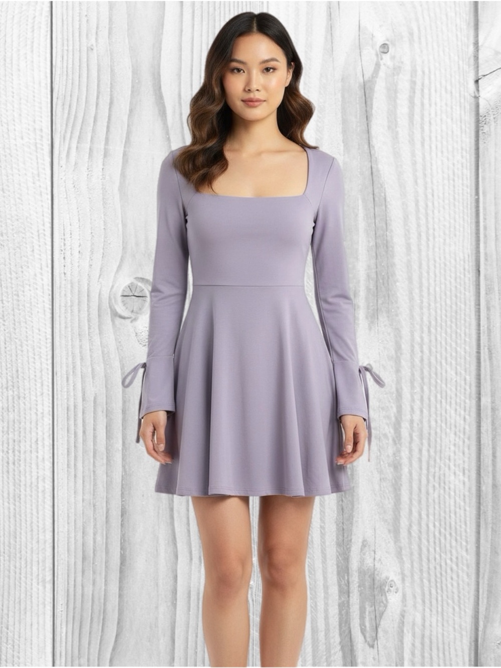 🍬 NWT Aotasely Bodycon Mini Dress in Lavender | Women’s Sz Sm - Picture 2 of 9